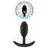 Anal Adventures Platinum M - anál plug (fekete, közepes)