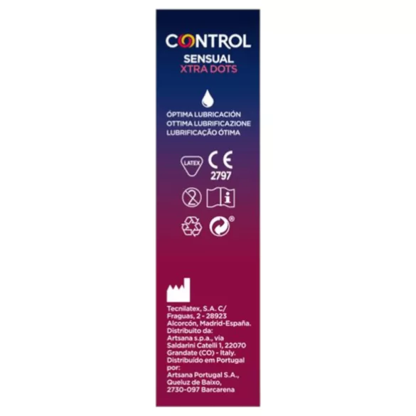 Control - extra pontozott óvszer (12 db)