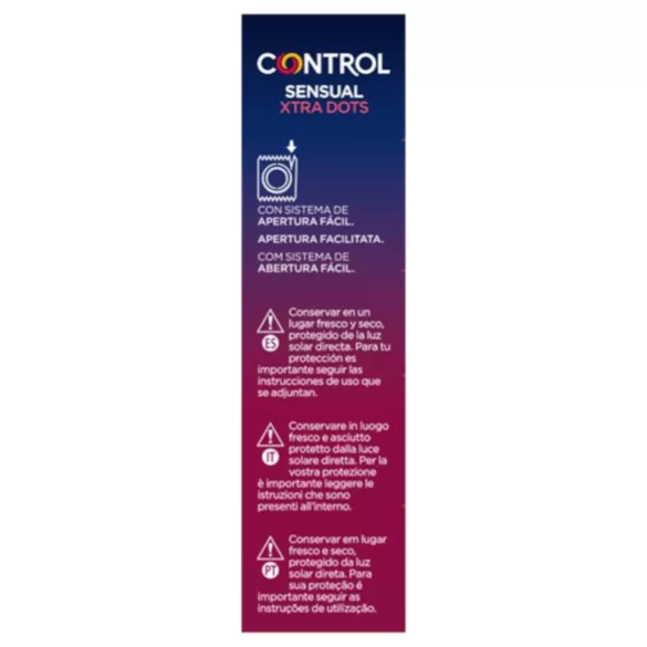 Control - extra pontozott óvszer (12 db)