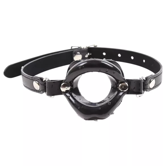 Latetobed - száj formájú szilikon szájpecek (fekete)