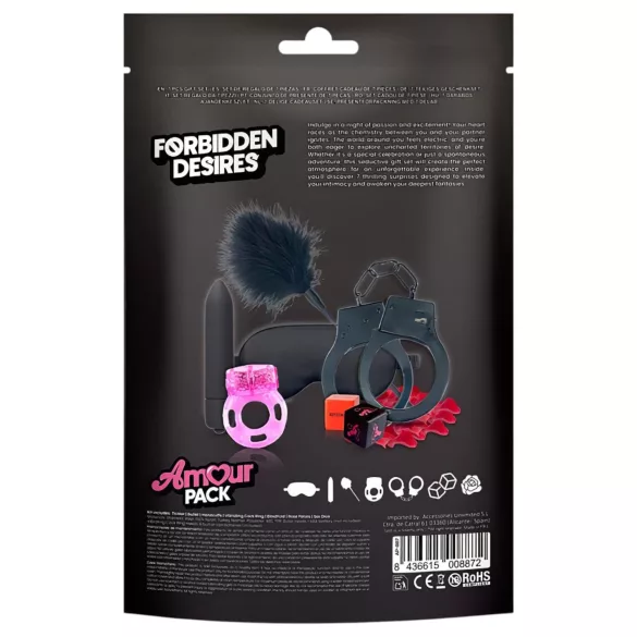 Amour Pack Forbidden Desires - kezdő szett vibrátorral - 7 részes