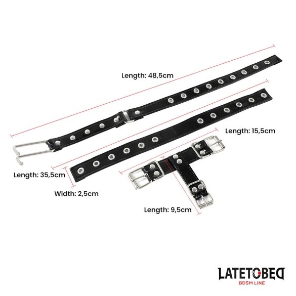 Latetobed - nyakörv orrkampóval (fekete)