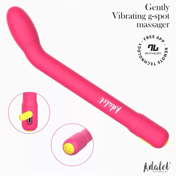 Adalet Gently - App-vezérelt G-pont és prosztata vibrátor (pink)