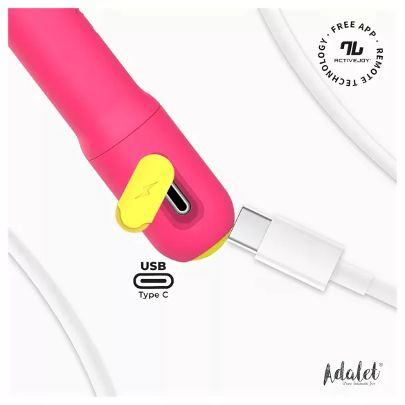 Adalet Gently - App-vezérelt G-pont és prosztata vibrátor (pink)