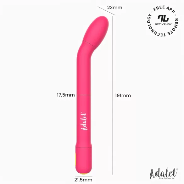Adalet Gently - App-vezérelt G-pont és prosztata vibrátor (pink)