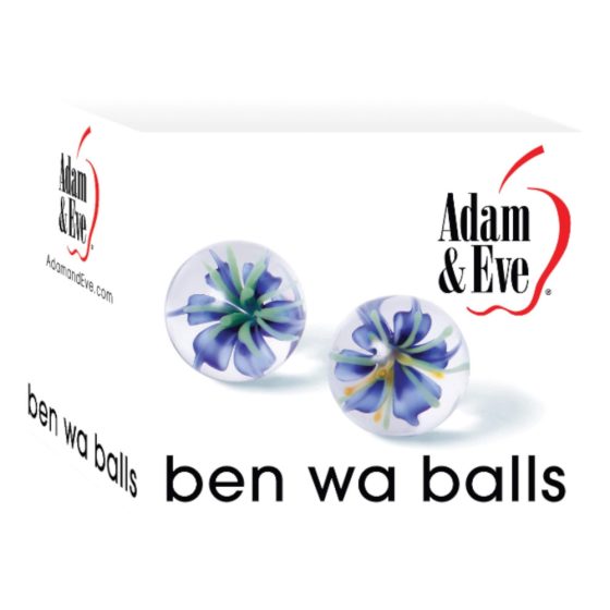 Adam & Eve - Ben Wa üveg orgazmusgolyók (áttetsző)