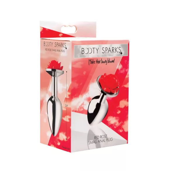 Booty Sparks - rózsás anál plug (ezüst)