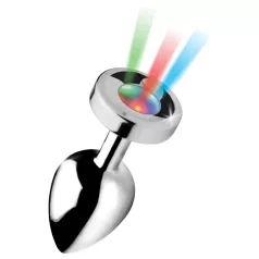 Booty Sparks - világító butt plug - nagy (ezüst)