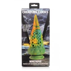   Creature Cocks Monstropus - polipkar dildó - 22cm (sárga-zöld)