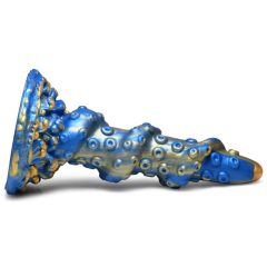   Creature Cocks Kraken - spirálos polipkar dildó - 21cm (arany-kék)