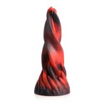   Creature Cocks Hell Kiss - csavart szilikon dildó - 19cm (piros)