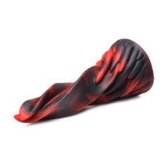   Creature Cocks Hell Kiss - csavart szilikon dildó - 19cm (piros)