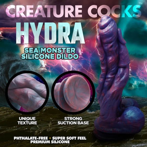 Creature Cocks Hydra - szilikon dildó - 27cm (lila)