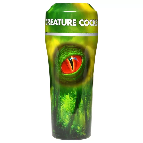 Creature Cocks Raptor - hüllő műpunci tokban (fekete-zöld)