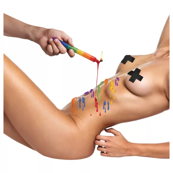 XR Brands - BDSM testgyertya - szivárvány (3 db)