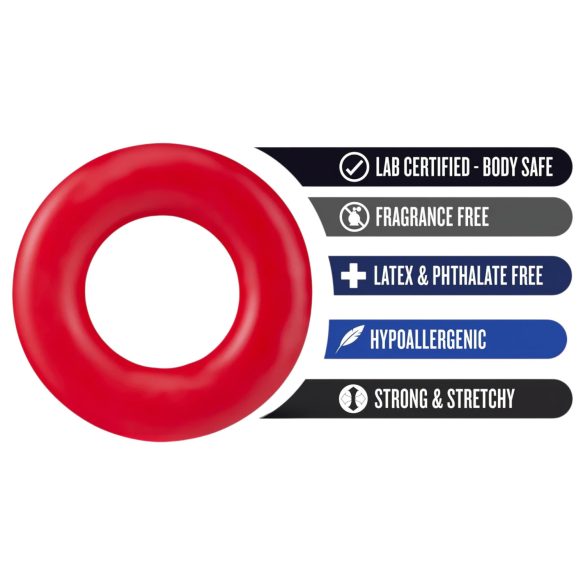 Stay Hard - péniszgyűrű szett (piros)