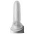 Fat Boy Micro Ribbed - péniszköpeny (15cm) - fehér