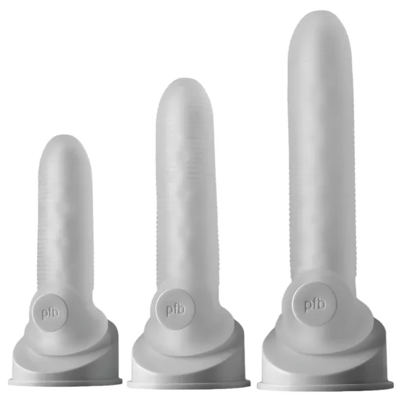 Fat Boy Micro Ribbed - péniszköpeny (15cm) - fehér