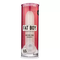   Perfect Fit - Fat Boy Micro Ribbed - péniszköpeny (17 cm, fehér)
