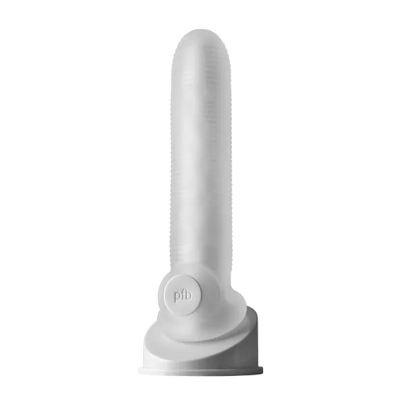 Fat Boy Micro Ribbed - péniszköpeny (19cm) - fehér