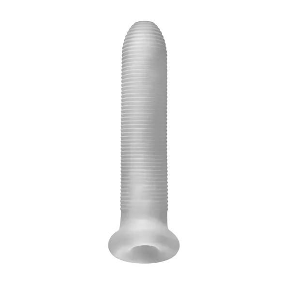 Fat Boy Micro Ribbed - péniszköpeny (19cm) - fehér