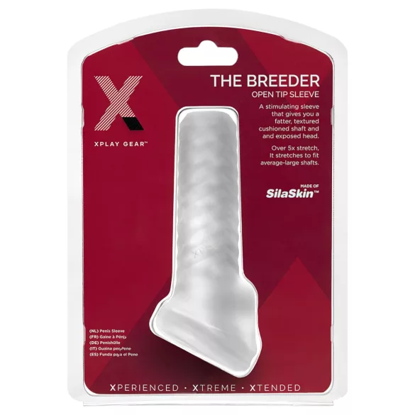 Perfect Fit Breeder - nyitott péniszköpeny (fehér)