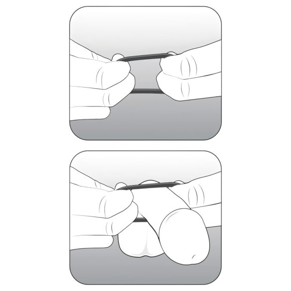 Stay Hard - péniszgyűrű szett (fekete)