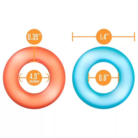 King of the Ring - péniszgyűrű szett - színes (6db)