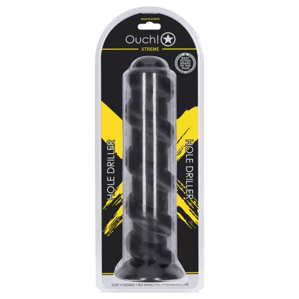 Ouch! Hole Driller - óriás anál plug (fekete) - 31,5 cm