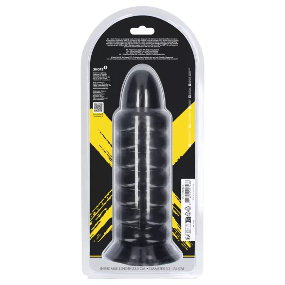 Ouch! Spiral Force - csavart anál plug (fekete) - 23,5 cm