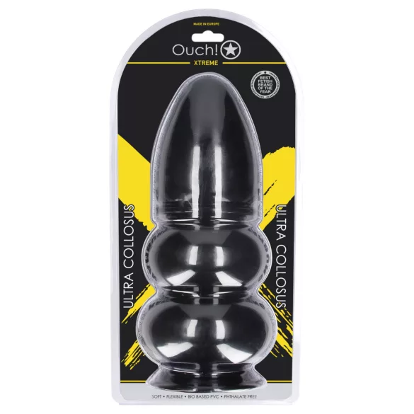 Ouch! Ultra Collosus - extra méretű anál plug (fekete) - 33 cm