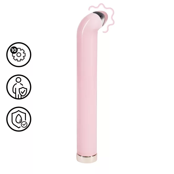 Loveline - G-pontos üveg vibrátor (rózsaszín)