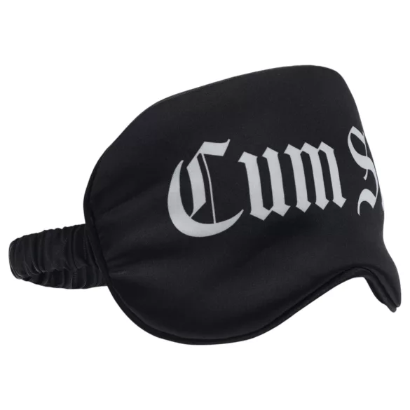 Ouch! - Cum Slut" feliratos szatén szemmaszk (fekete)"