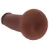 RealRock - dupla sűrűségű élethű dildó (barna) - 15,5 cm