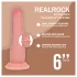 RealRock - dupla sűrűségű élethű dildó (testszínű) - 15,5 cm