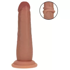   RealRock - dupla sűrűségű élethű dildó (napbarnított) - 15,5 cm
