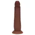 RealRock - dupla sűrűségű élethű dildó (barna) - 20,5 cm