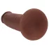 RealRock - dupla sűrűségű élethű dildó (barna) - 20,5 cm