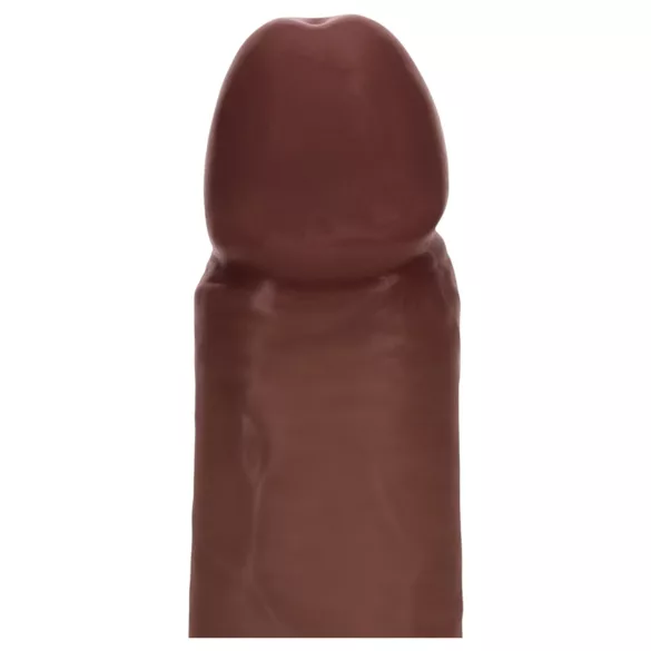 RealRock - dupla sűrűségű élethű dildó (barna) - 20,5 cm