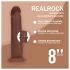 RealRock - dupla sűrűségű élethű dildó (barna) - 20,5 cm