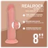 RealRock - dupla sűrűségű élethű dildó (testszínű) - 20,5 cm