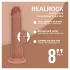 RealRock - dupla sűrűségű élethű dildó (napbarnított) - 20,5 cm