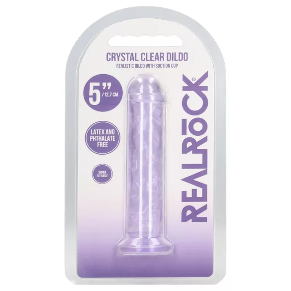 RealRock - élethű dildó tapadókoronggal (lila) - 12,7 cm