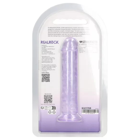 RealRock - élethű dildó tapadókoronggal (lila) - 12,7 cm