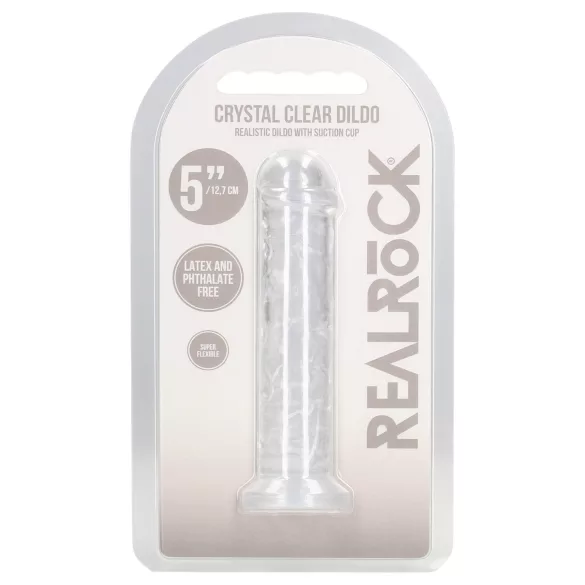 RealRock - élethű dildó tapadókoronggal (átlátszó) - 12,7 cm