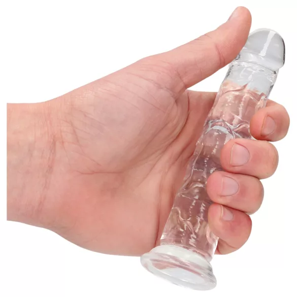 RealRock - élethű dildó tapadókoronggal (átlátszó) - 12,7 cm