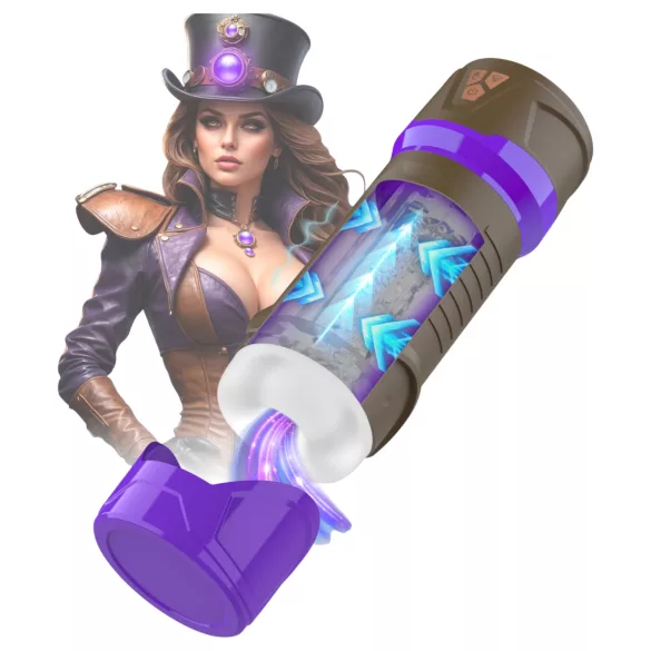 Masturs Misty - szívó-lüktető-rezgő AR maszturbátor (lila)