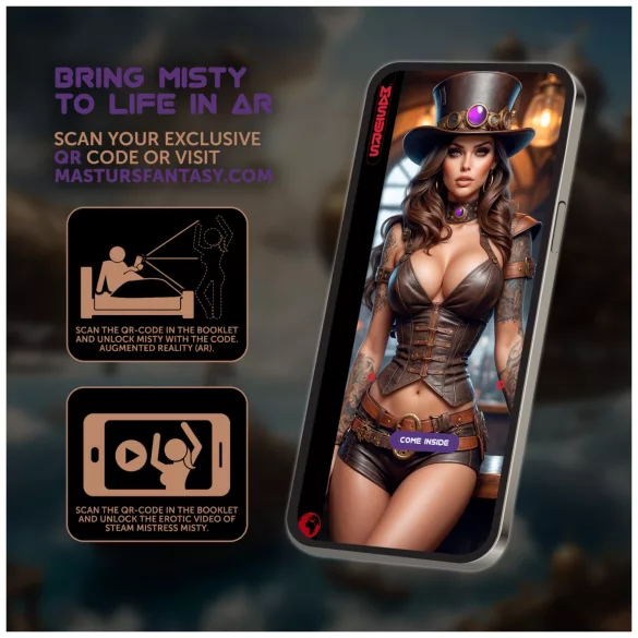 Masturs Misty - szívó-lüktető-rezgő AR maszturbátor (lila)