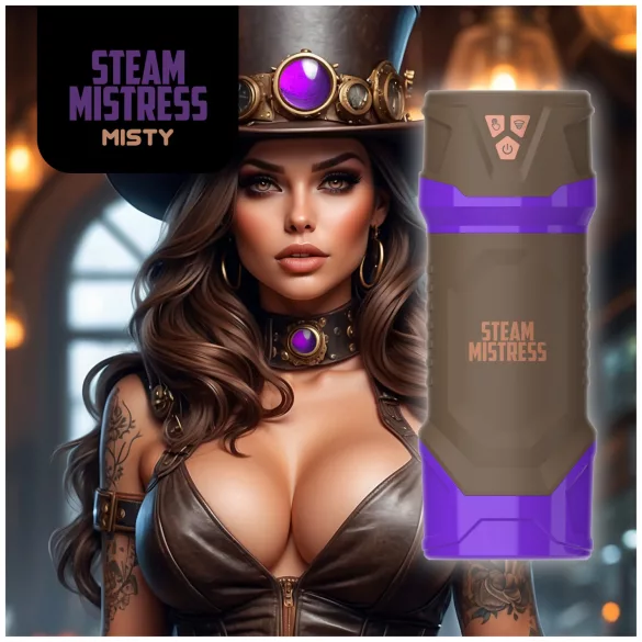 Masturs Misty - szívó-lüktető-rezgő AR maszturbátor (lila)