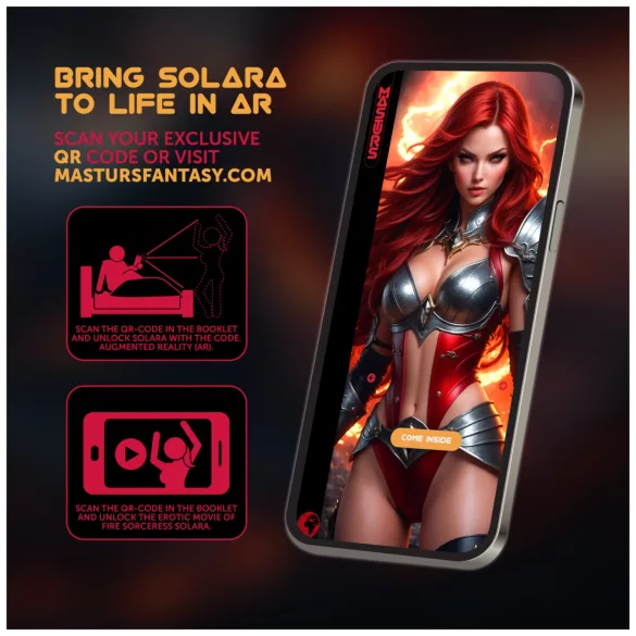 Masturs Solara - melegítő fel-le mozgó AR maszturbátor (piros)